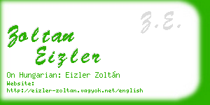 zoltan eizler business card